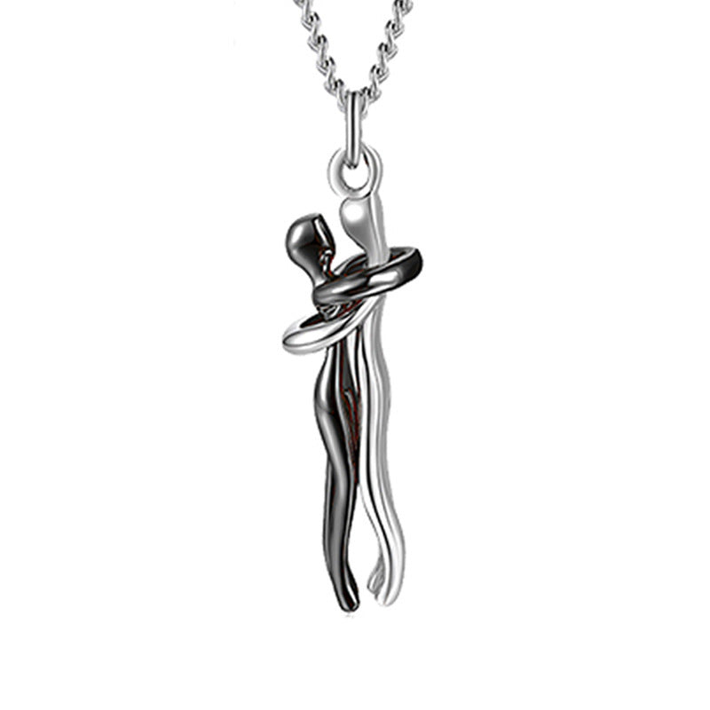 Love Hug Necklace Unisex Men Women Couple Jewelry Simple Temperament Clavicle Chain Valentines Day Lover Gift - ARCHSHOPE