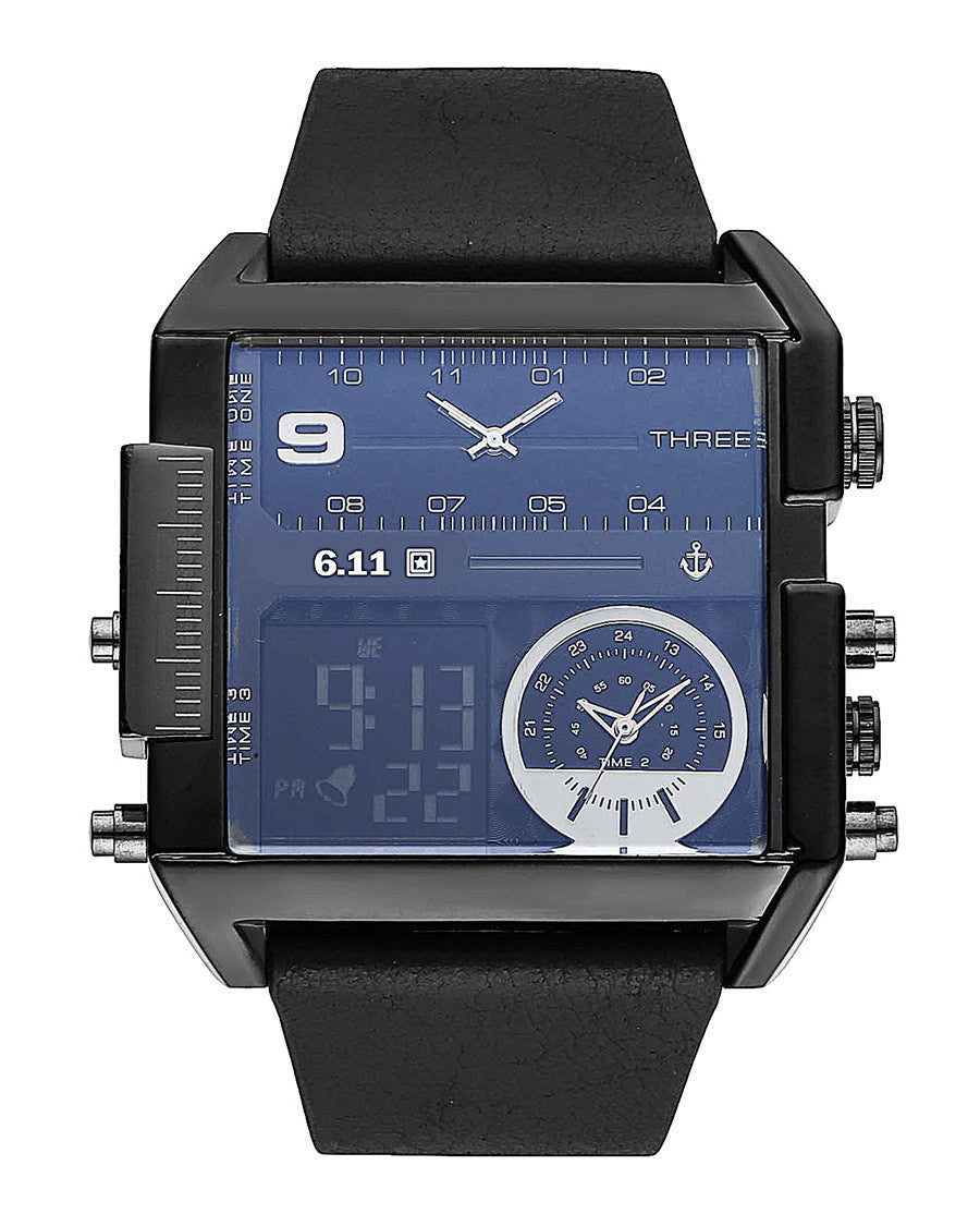 611 date 8145 countdown waterproof backlight luminous double display electronic watch - ARCHSHOPE
