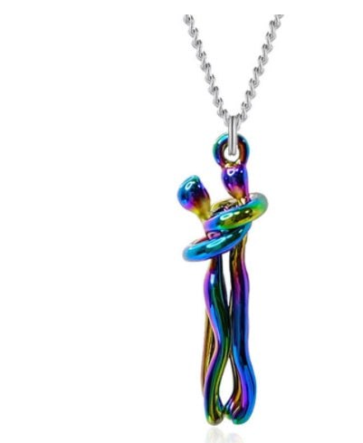 Love Hug Necklace Unisex Men Women Couple Jewelry Simple Temperament Clavicle Chain Valentines Day Lover Gift - ARCHSHOPE