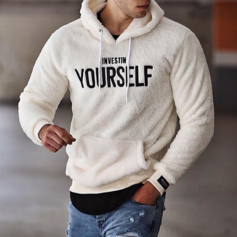 Winter Mens Fluffy Hoodie Pullover Sweatshirt Casual Fashion with Kangaroo Pocket - ARCHSHOPE