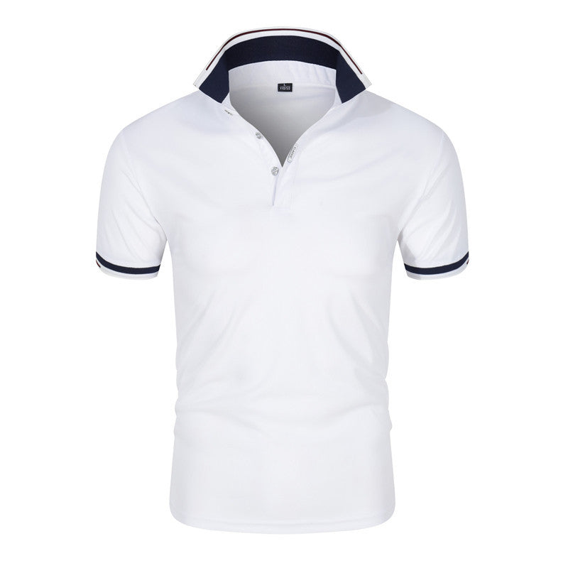 Men's POLO Shirt Short Sleeve T-Shirt Lapel Solid Color - ARCHSHOPE