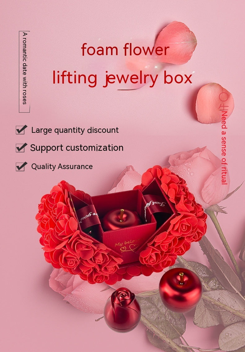 Valentines Day Gift Soap Rose Gift Box Crystal Pendant Necklace Eternal Flower Jewelry Box Set Wedding Birthday Gift For Girlfriend - ARCHSHOPE