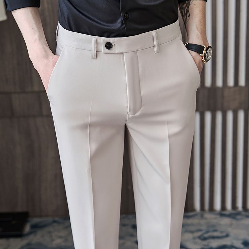 Summer Trendy Casual Suit Pants Male