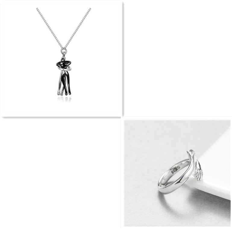 Love Hug Necklace Unisex Men Women Couple Jewelry Simple Temperament Clavicle Chain Valentines Day Lover Gift - ARCHSHOPE
