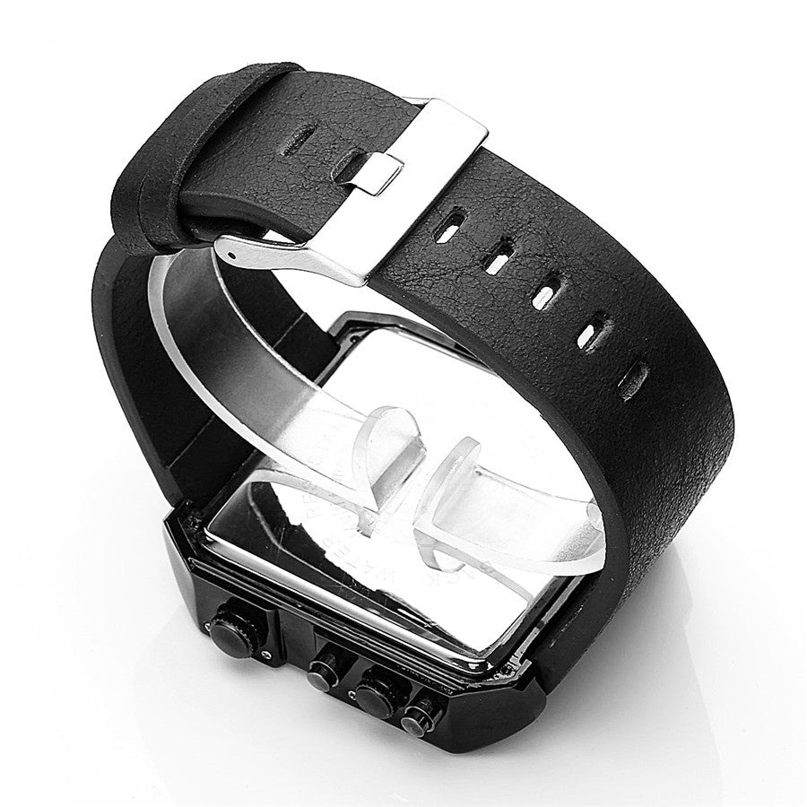 611 date 8145 countdown waterproof backlight luminous double display electronic watch - ARCHSHOPE