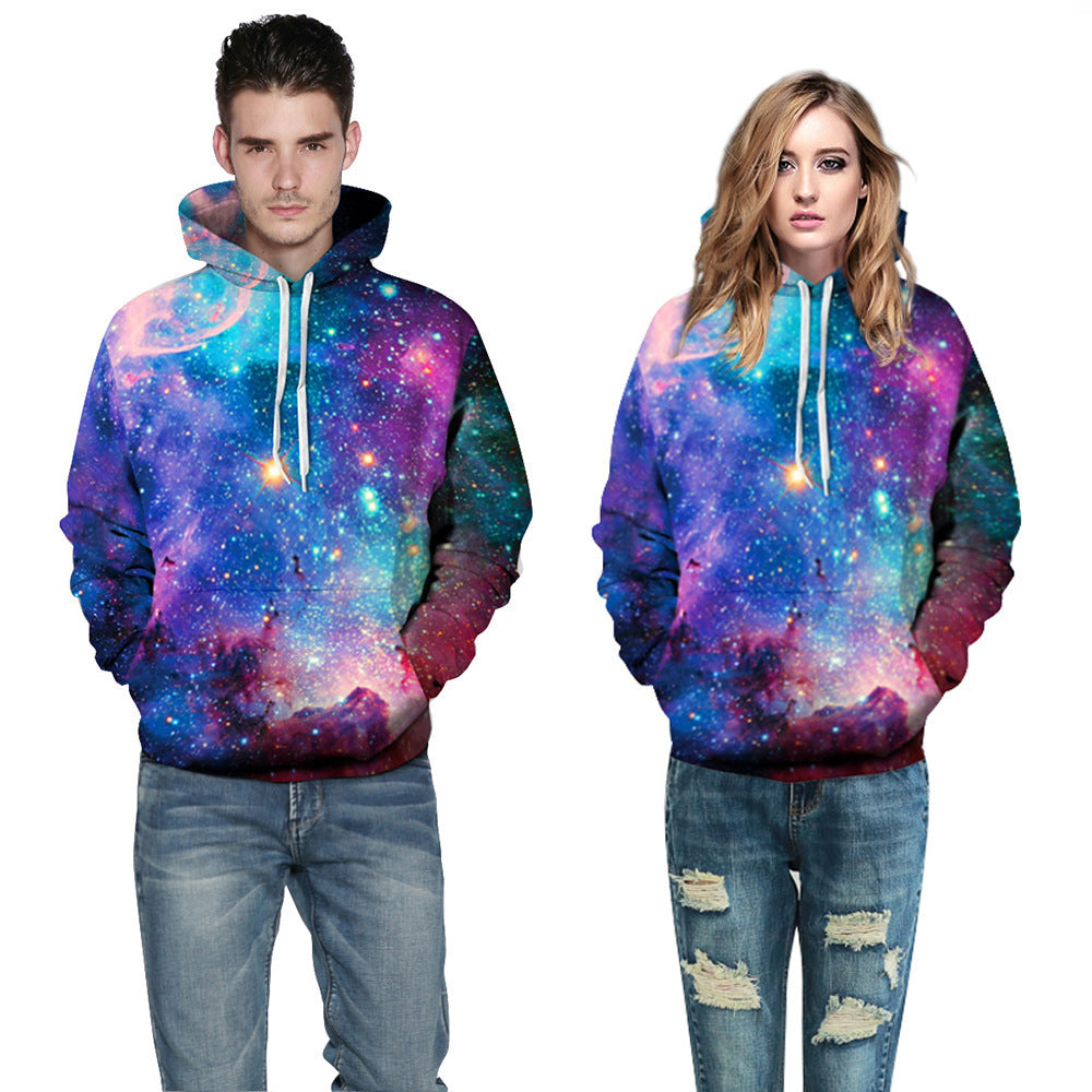 Printed starry sky hoodie size hoodie - ARCHSHOPE