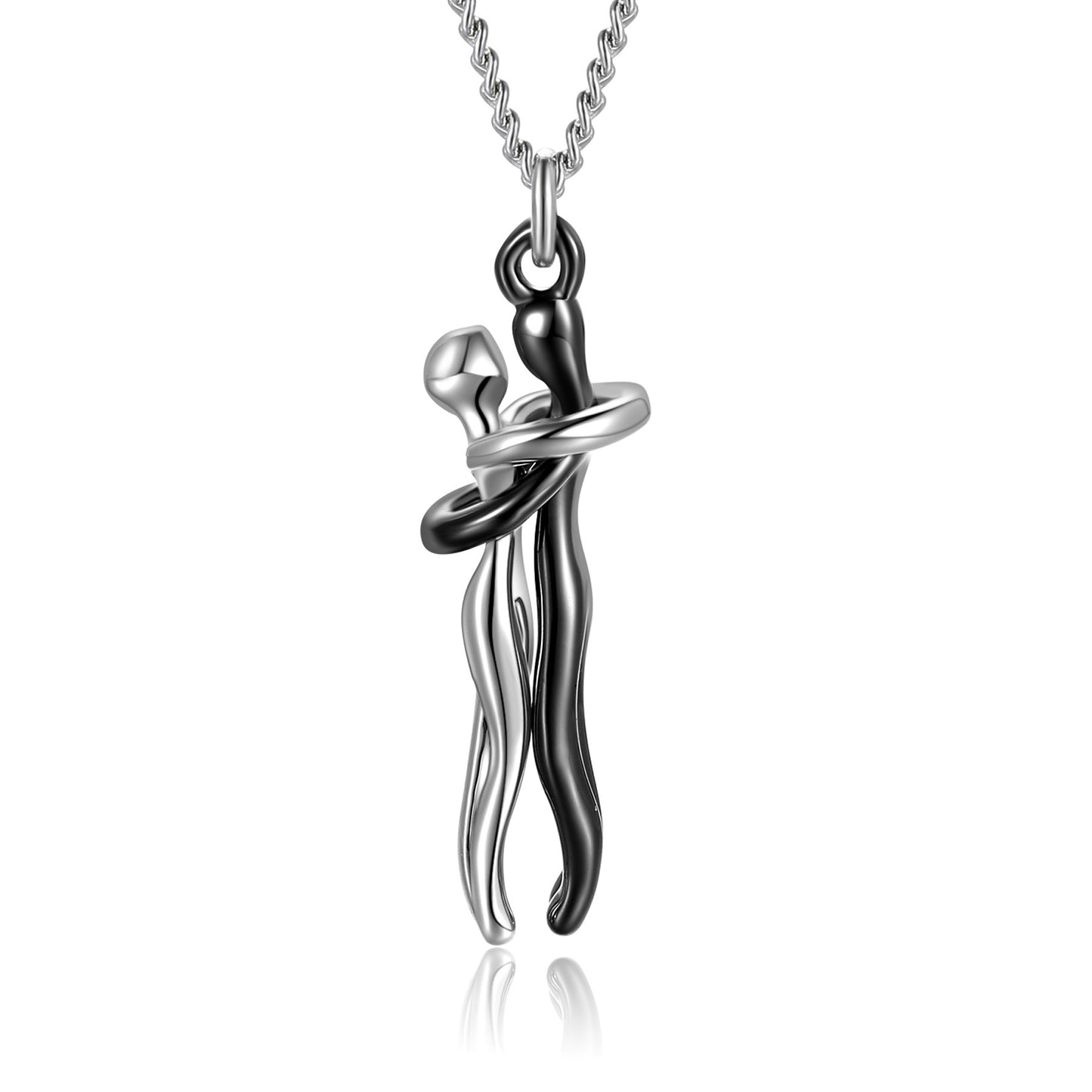 Love Hug Necklace Unisex Men Women Couple Jewelry Simple Temperament Clavicle Chain Valentines Day Lover Gift - ARCHSHOPE
