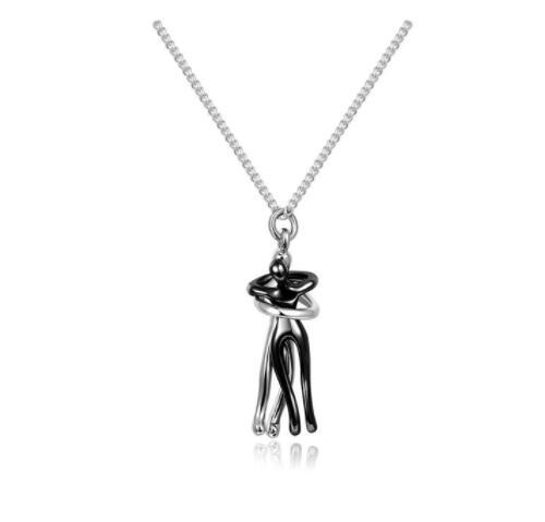 Love Hug Necklace Unisex Men Women Couple Jewelry Simple Temperament Clavicle Chain Valentines Day Lover Gift - ARCHSHOPE