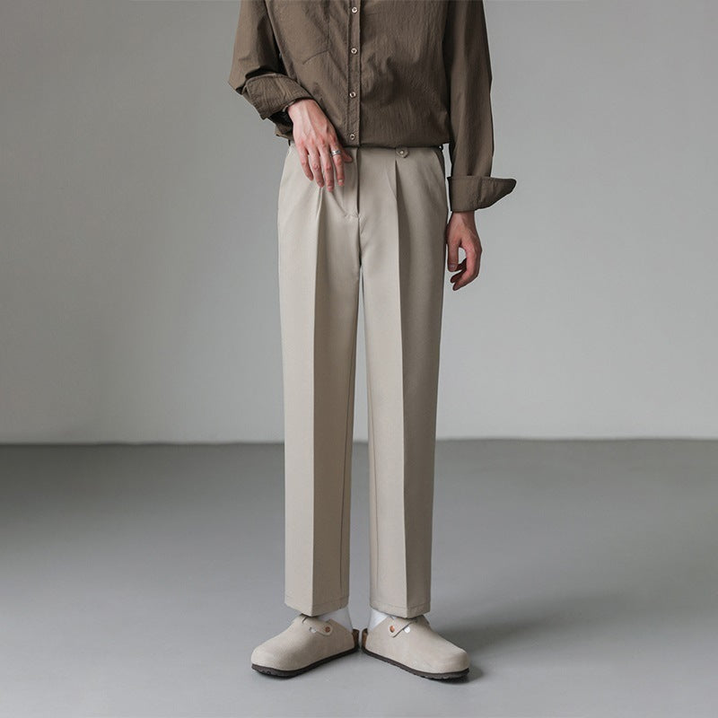 Spring And Summer Loose Straight Casual Suit Pants