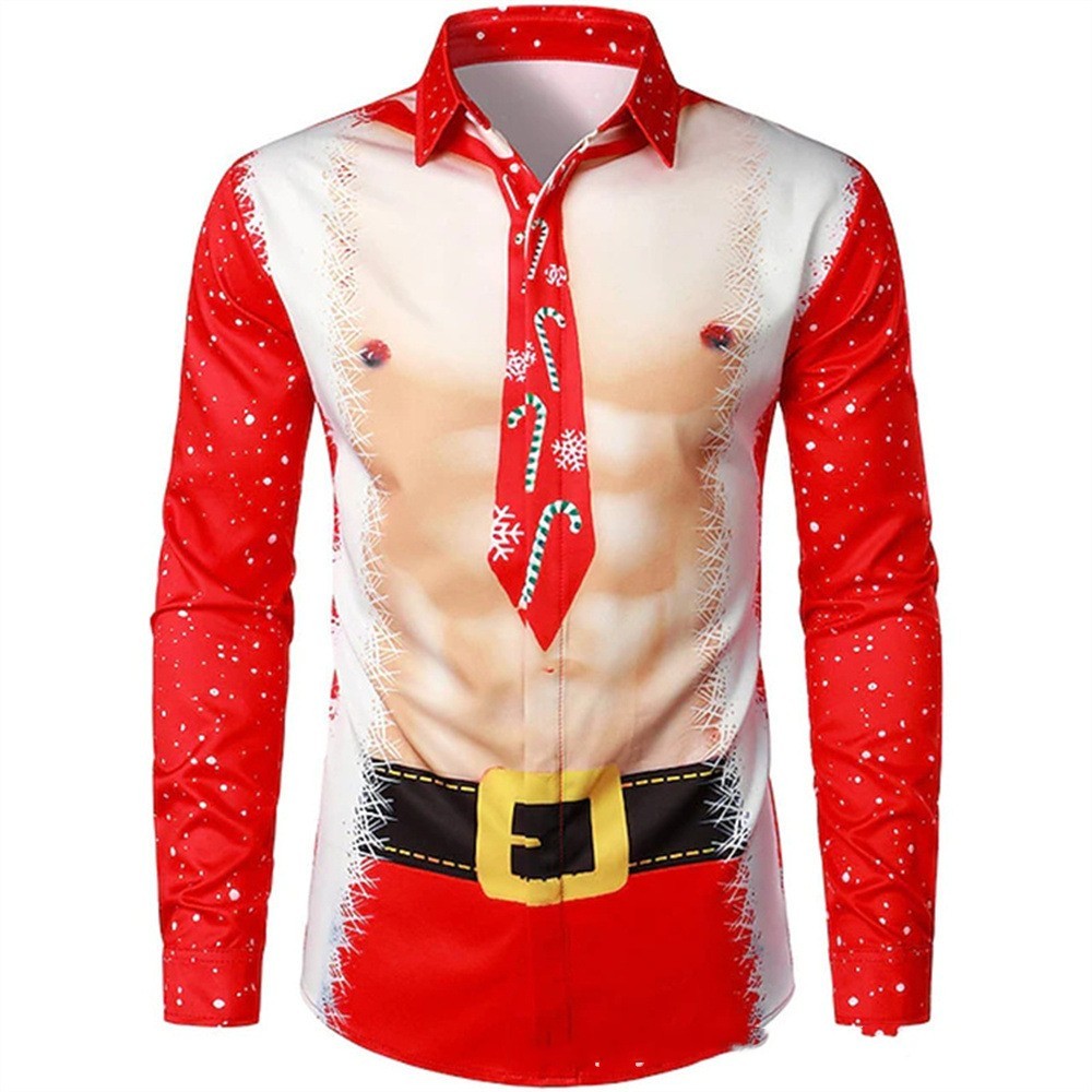 Men's Digital Printing Positioning Casual Shirts