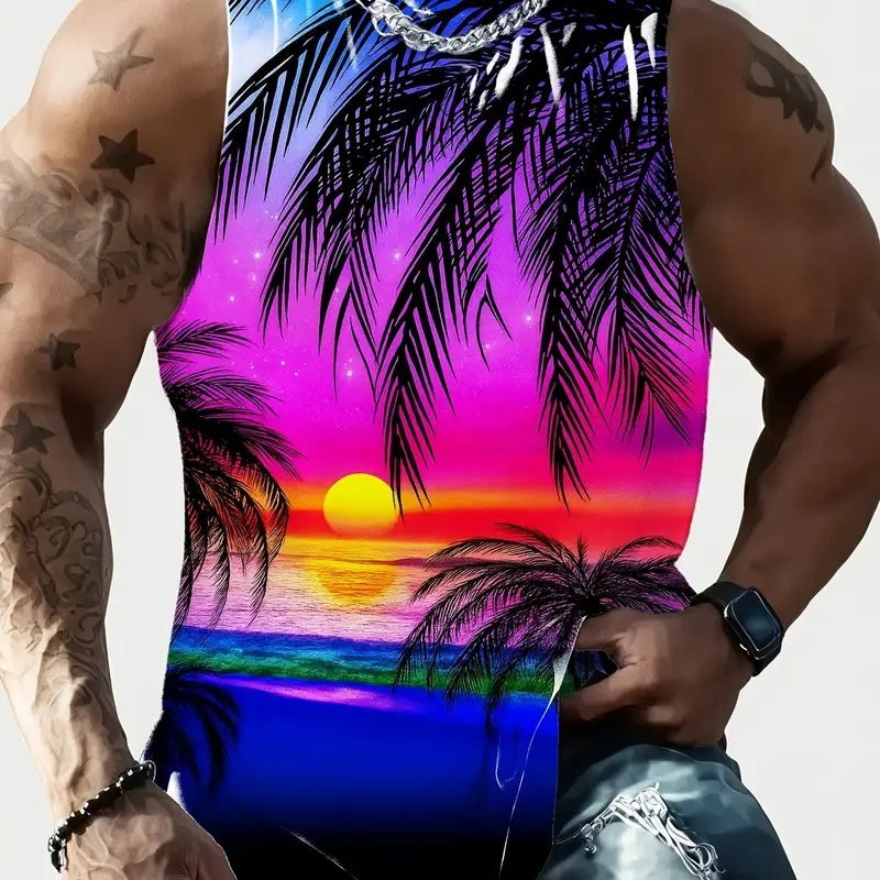 Full Printed Vest Made Of Polyester Material - ARCHSHOPE