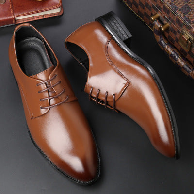 Quatre nouvelles chaussures pour hommes, chaussures habillées noires pour hommes d'affaires, chaussures en cuir, code direct d'usine
