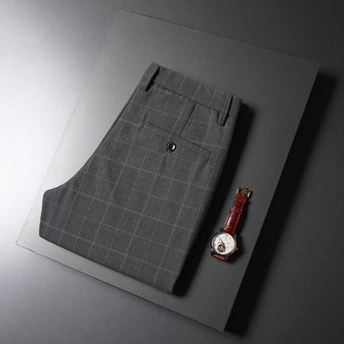 Pantalon à carreaux décontracté pour homme