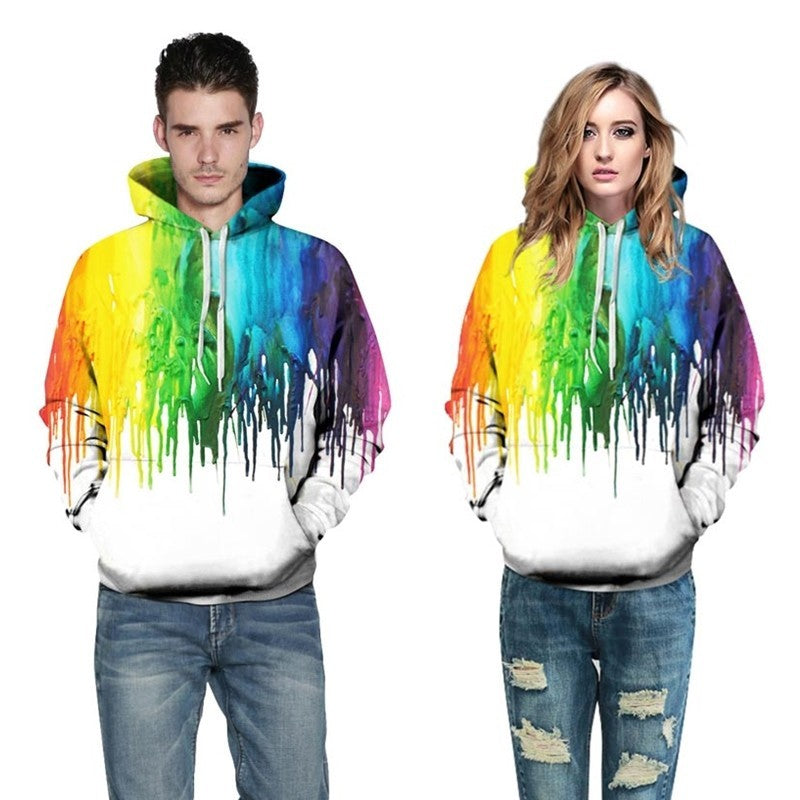 3D Hoodies Men Splatter Colorful Paint Stains 3D Print Sweatshirt Streetwear Pullovers - ARCHSHOPE