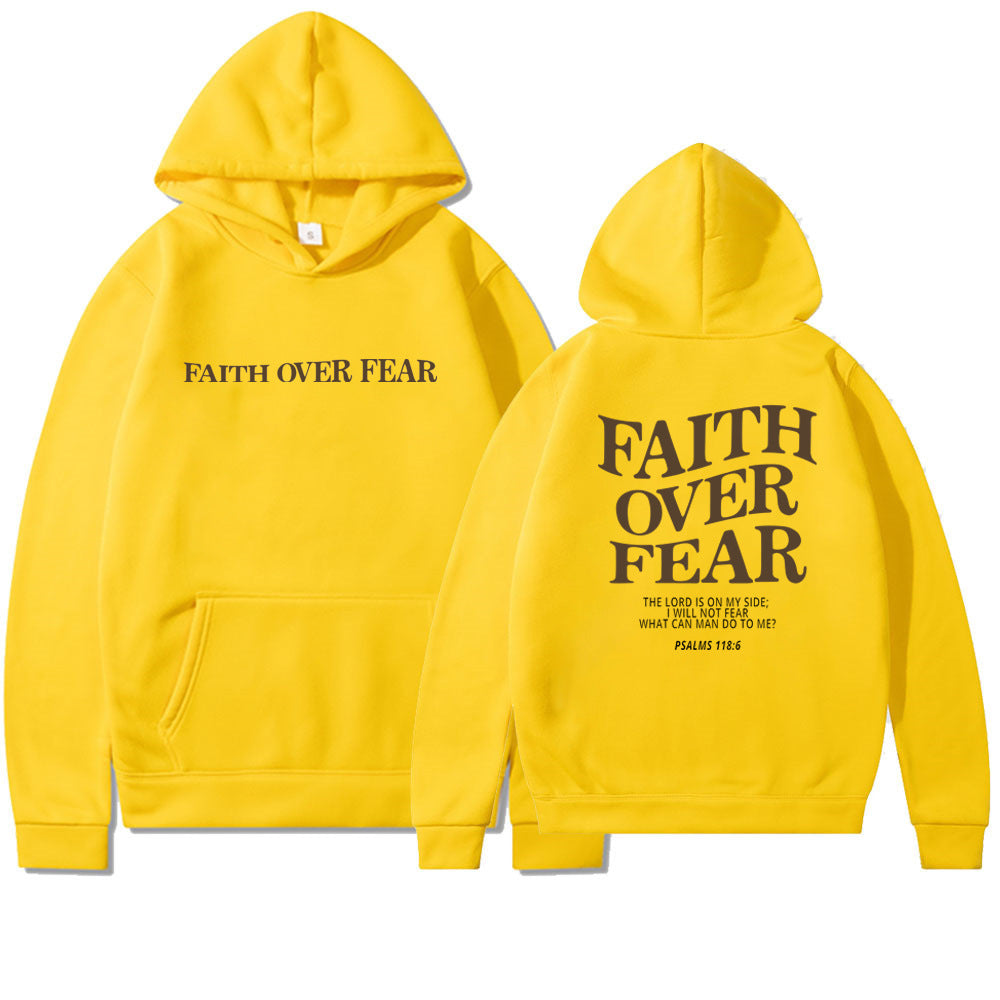 Faith Over Fear Christian Hoodie Christian Sweatshirt Jesus Hoodie Trendy Hoodie Bible Verse Shirt Unisex Aesthetic Clothes - ARCHSHOPE