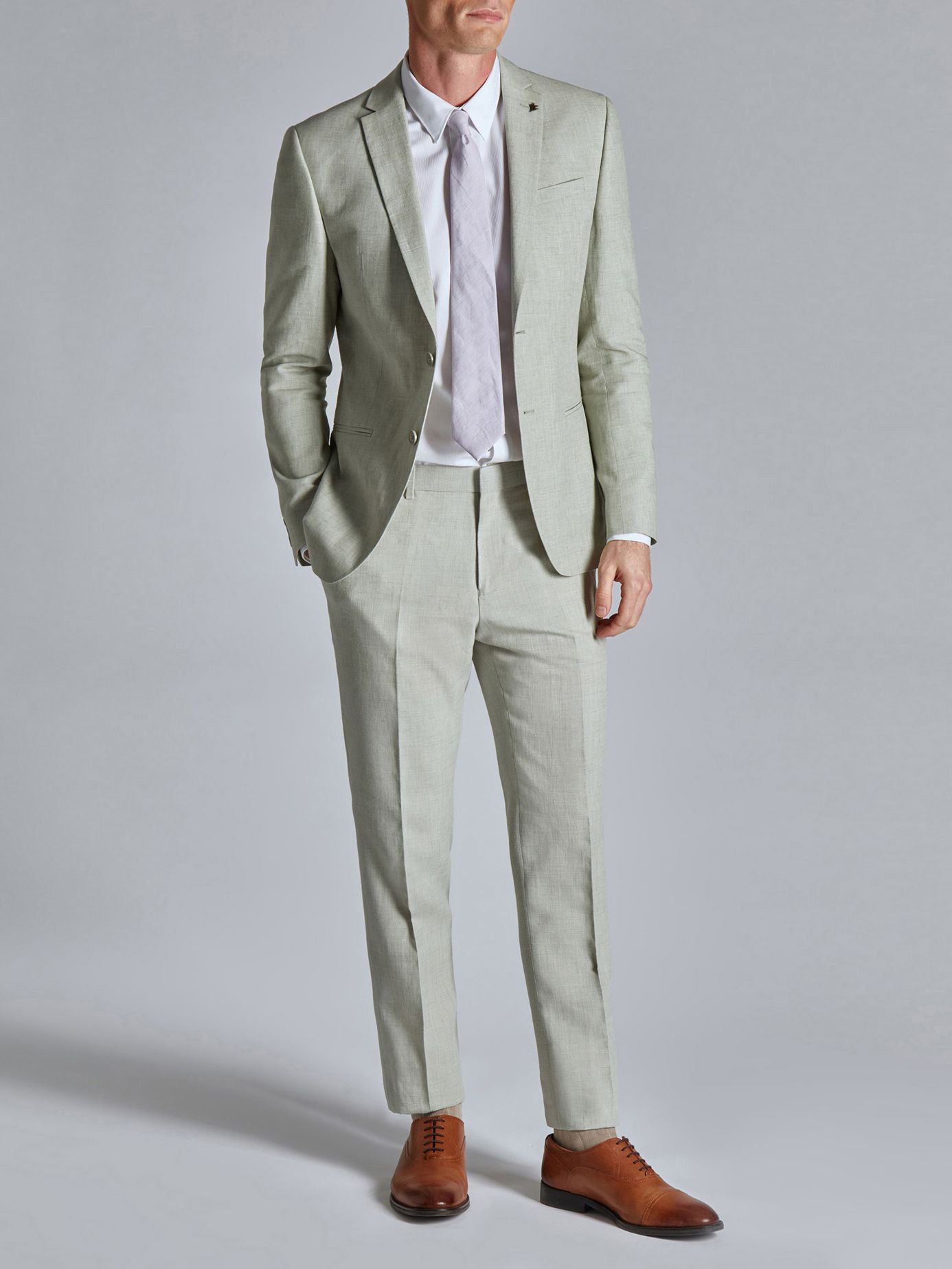 Men's Classic Solid Color Blazer And Pants Set