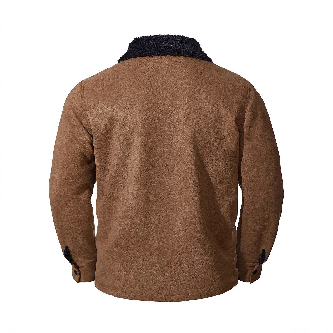 Men's Vintage Suede Casual Coat Lapel - ARCHSHOPE