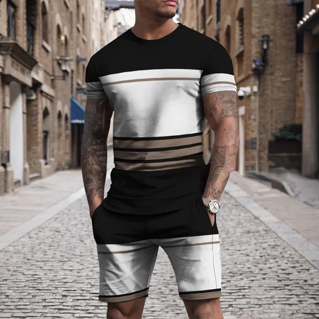 Short Sleeve Round Neck Pu Shuai Casual Multicolor Sportswear Men Suit - ARCHSHOPE