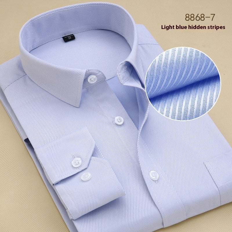 Men's Black Shirt Long Sleeve Shirt Business Slim Fit