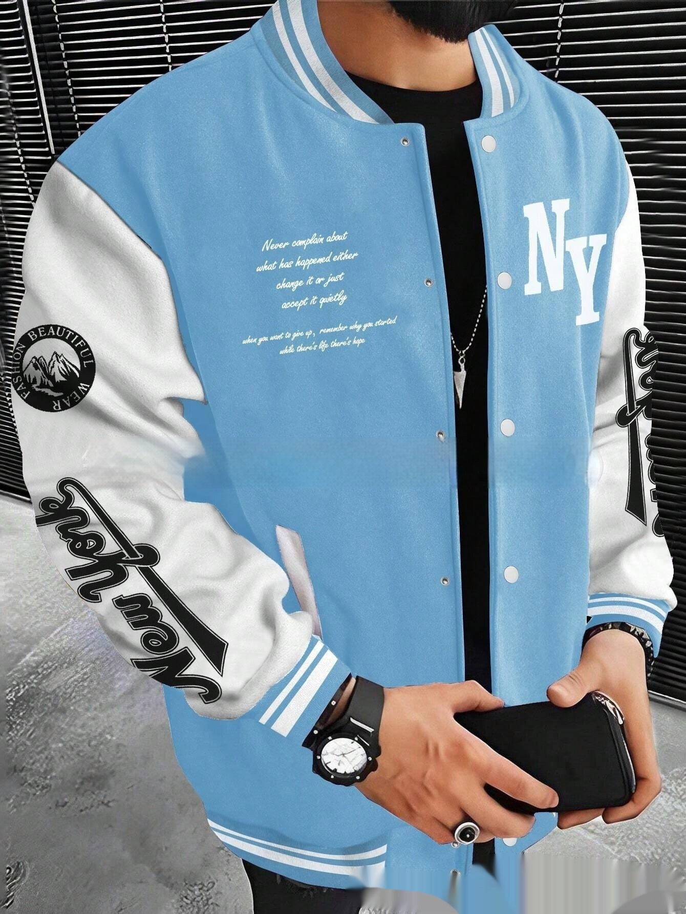 Men's Cardigan Baseball Uniform Jacket Coat
