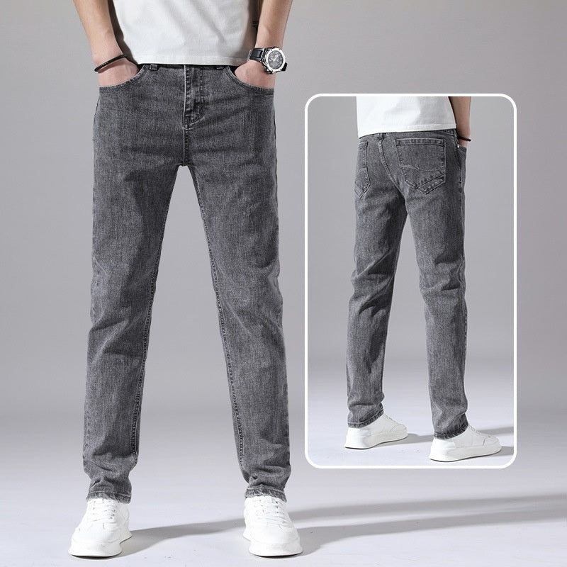 Jean rétro fin, coupe droite et ample, pantalon décontracté pour homme