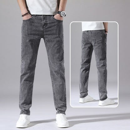 Jean rétro fin, coupe droite et ample, pantalon décontracté pour homme