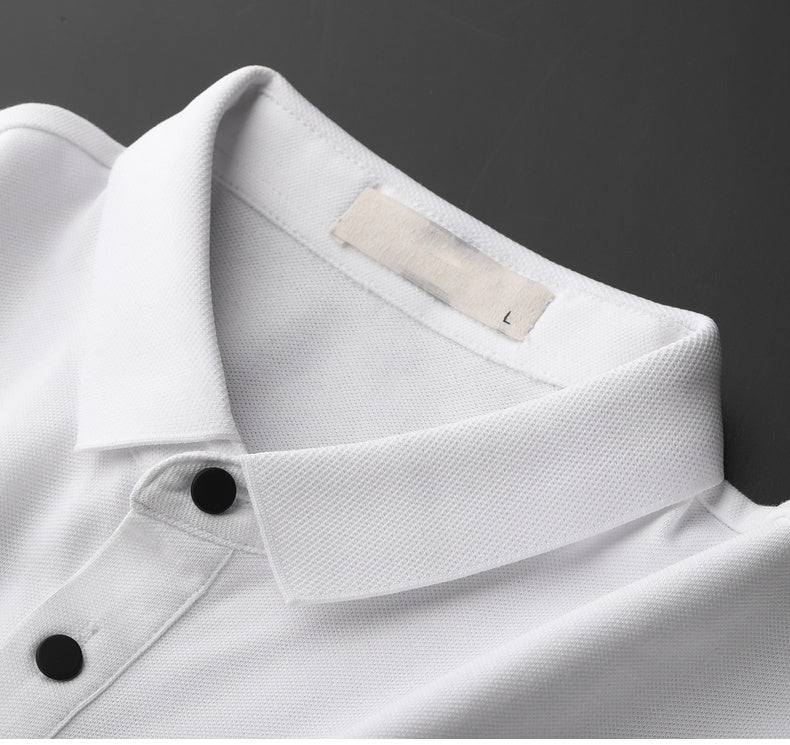 Men's Ice Silk Lapel Polo Shirt Short Sleeves - ARCHSHOPE