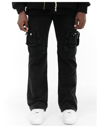 Wide Leg Straight Leg Pants Autumn New Multi Pocket Casual Functional Workwear