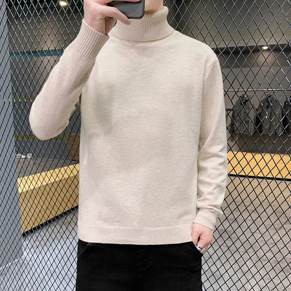 Turtleneck Sweater Plus Velvet Knitting Trend Of Self-cultivation All-match