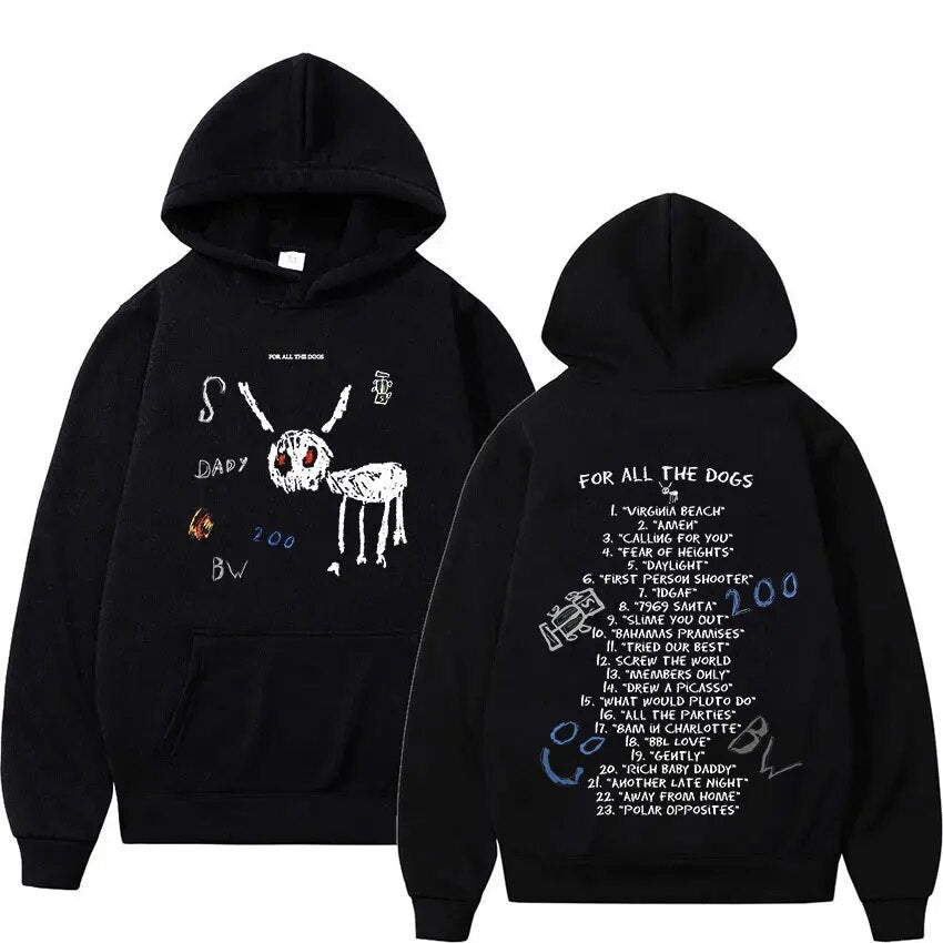 Rapper Drake For All The Dogs Letter Hoodie - ARCHSHOPE