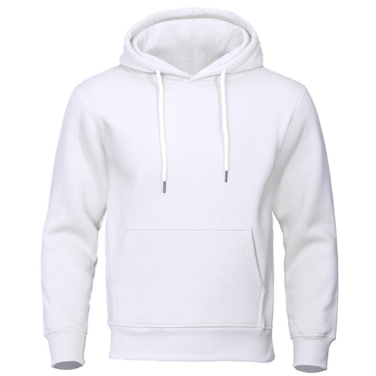 Solid Color Pullover Sweatshirt Spring Fashion Fleece Unisex Hoodie - ARCHSHOPE