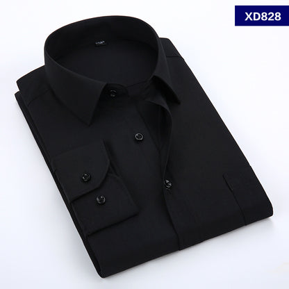 Men's White Long-sleeved Shirt, Tooling Fashion, Business, Professional Dress, Korean Style Shirt
