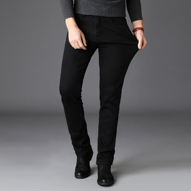 spring and summer new men's jeans men's Korean version of the trend of self-cultivation stretch pants youth black pants men