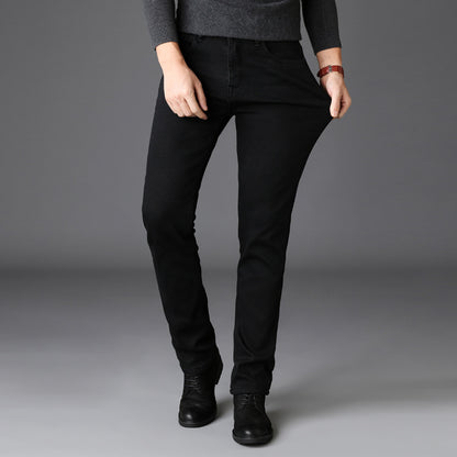 spring and summer new men's jeans men's Korean version of the trend of self-cultivation stretch pants youth black pants men