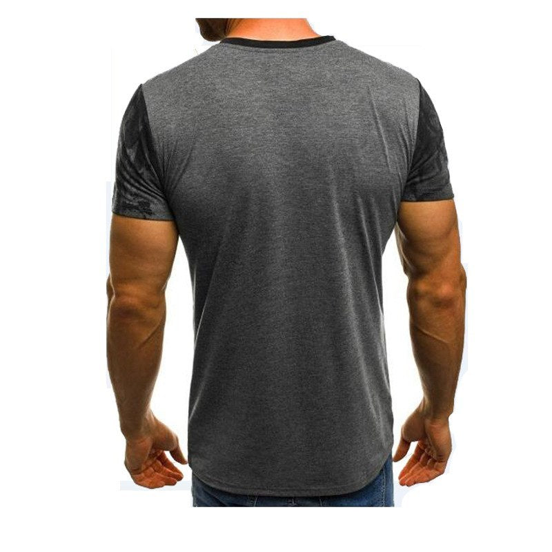 E-BAIHUI Men Fitness Compression T-Shirt Casual Cotton Black And Red Gradient High Quality Slim Shirt Men Fashion Tee Tops CG002 - ARCHSHOPE