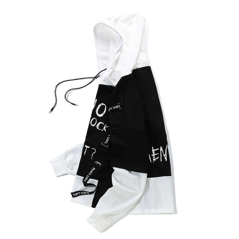 Autumn Men Graffiti Oversize Hoodies Hip-hop Round Neck Cotton Hoodie - ARCHSHOPE