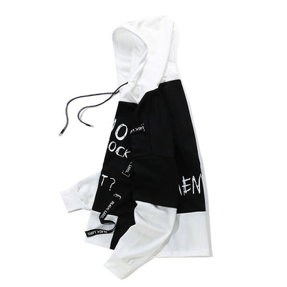 Autumn Men Graffiti Oversize Hoodies Hip-hop Round Neck Cotton Hoodie - ARCHSHOPE
