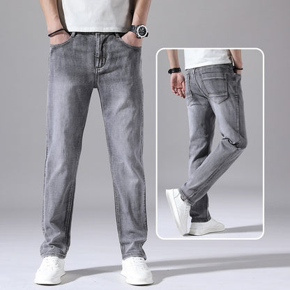 Jean rétro fin, coupe droite et ample, pantalon décontracté pour homme