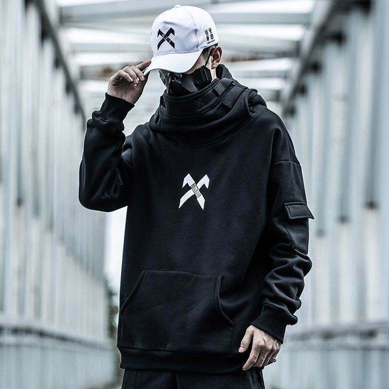 High collar coat hooded sweater - ARCHSHOPE