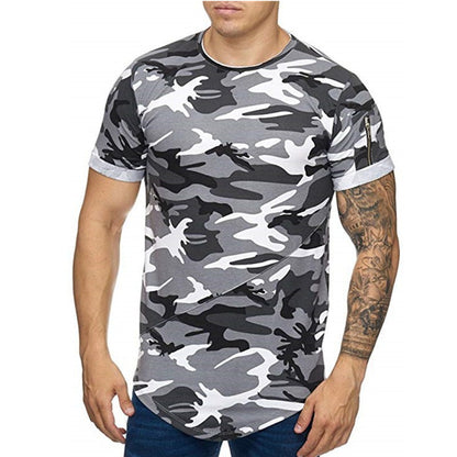 Men's T-shirt Camouflage Gradient Printing Casual Men's Short Sleeve T-shirt - ARCHSHOPE