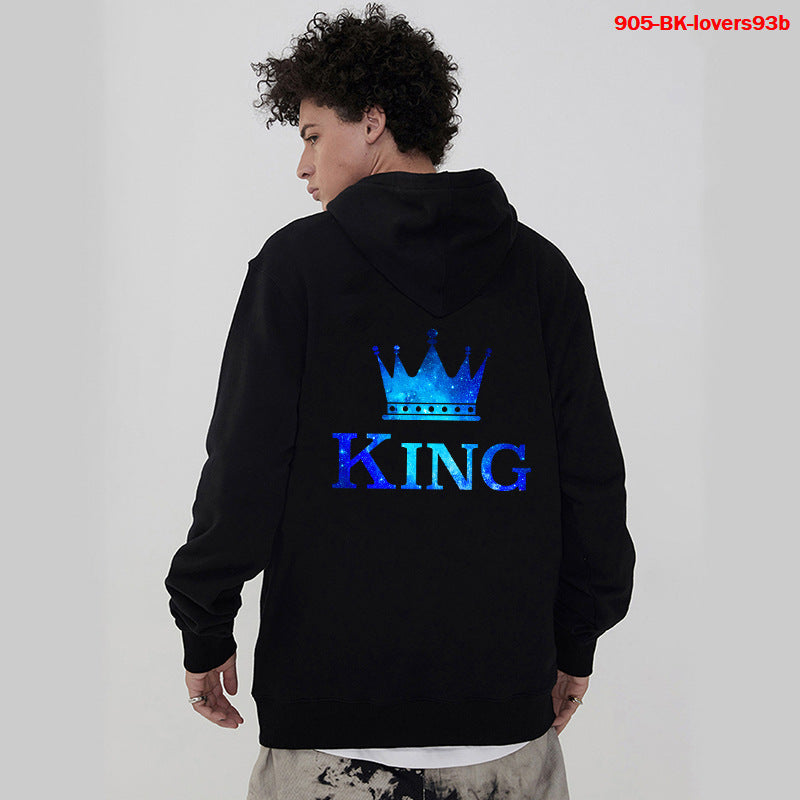Women Hoodies King Queen Printed Sweatshirt Lovers - ARCHSHOPE