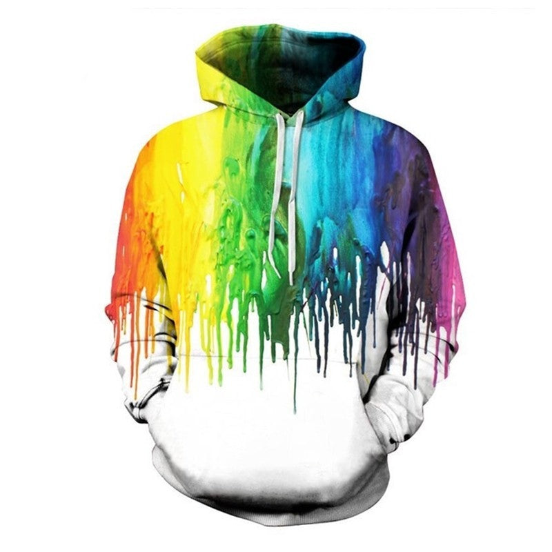 3D Hoodies Men Splatter Colorful Paint Stains 3D Print Sweatshirt Streetwear Pullovers - ARCHSHOPE