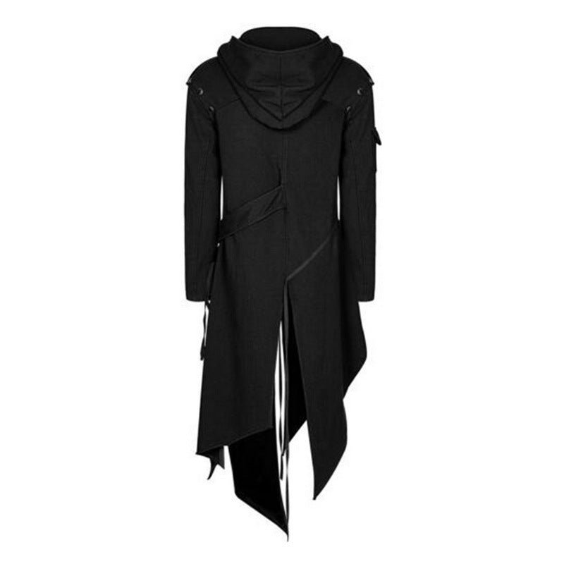 Long punk men's coat in vintage clothing