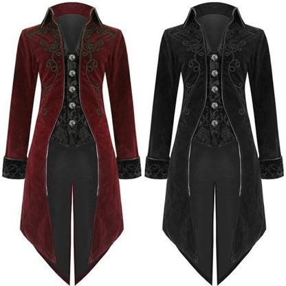 Long punk men's coat in vintage clothing
