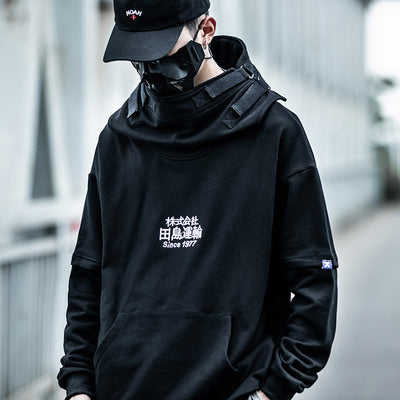 High collar coat hooded sweater - ARCHSHOPE