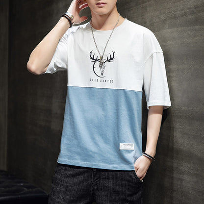 Loose casual half sleeve T-shirt men - ARCHSHOPE