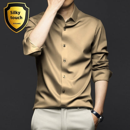 Long Sleeve Shirt Men's Anti-wrinkle Non-ironing Business Clothing Shirt