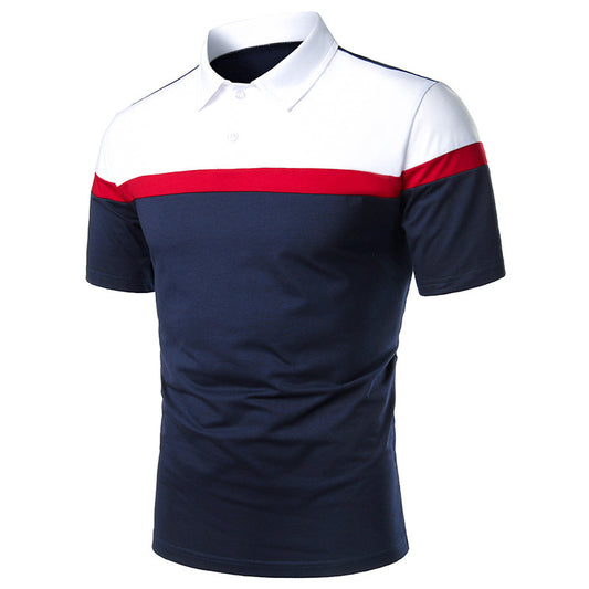 Color Matching Design Casual With Men's Short Sleeves - ARCHSHOPE
