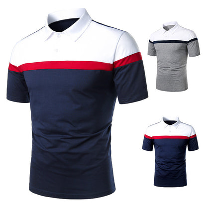 Color Matching Design Casual With Men's Short Sleeves - ARCHSHOPE