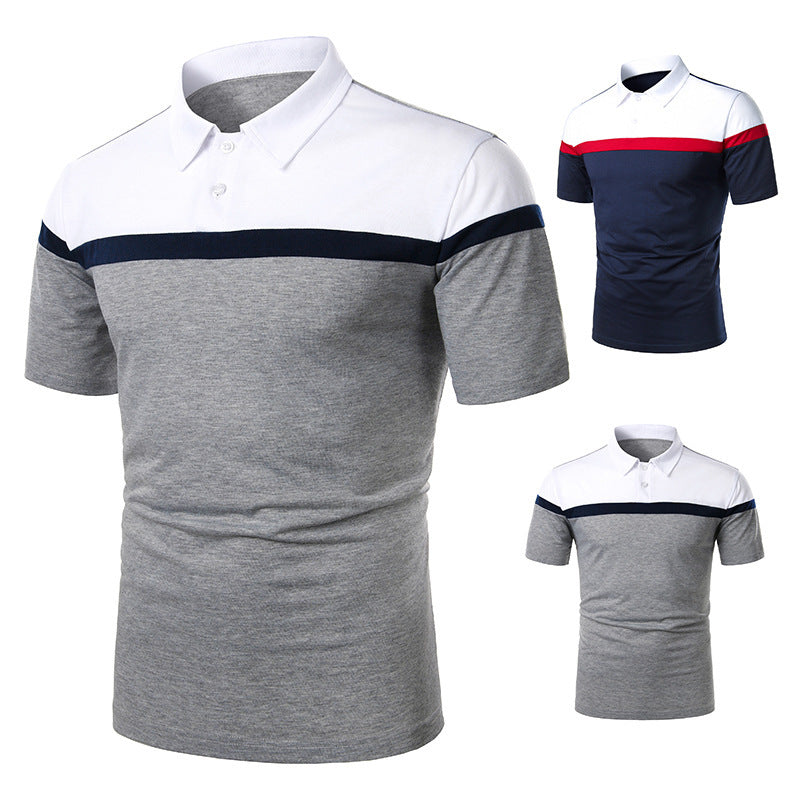Color Matching Design Casual With Men's Short Sleeves - ARCHSHOPE